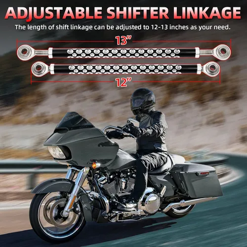Miniatura 5 de Amazicha Engranaje de palanca de cambios para motocicleta, color negro, compatible con Harley Davidson Softail Dyna Touring Street Glide Electra