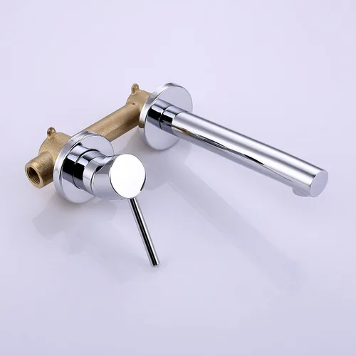 Miniatura 6 de sumerain Grifo de baño de montaje en pared para zurdos de una sola manija en cromo