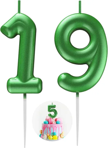 Miniatura 42 de Velas número 2 arcoíris con número 3D de feliz cumpleaños para decoración de fiesta de pastel de cumpleaños, suministros de celebración