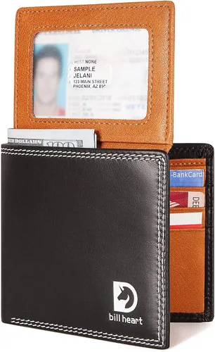 Miniatura 4 de Cartera de cuero genuino RFID para hombre
