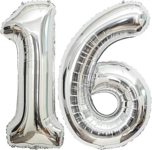 Miniatura 21 de Globos de 0 números plateados 0 globos de número 40 pulgadas número 0 globos de aluminio Mylar