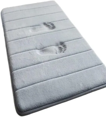 Miniatura 2 de Alfombra antideslizante de Baño para el Hogar, alfombra de lana de coral, absorción de agua, antideslizante, espuma viscoelástica, absorbente, Rojo