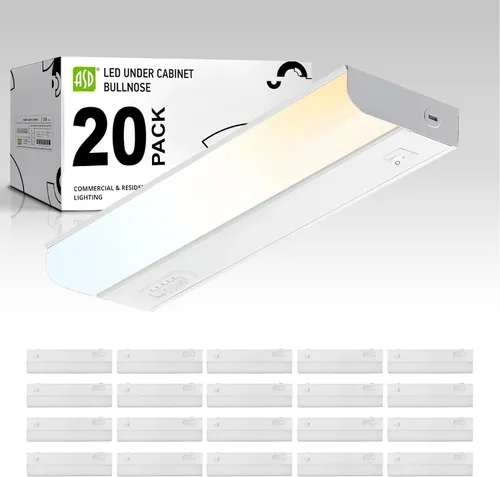 Miniatura 21 de ASD Iluminación LED para debajo del gabinete, 24 pulgadas, 12 W, 822 LM, luces regulables cableadas para debajo del gabinete para cocina, 3000