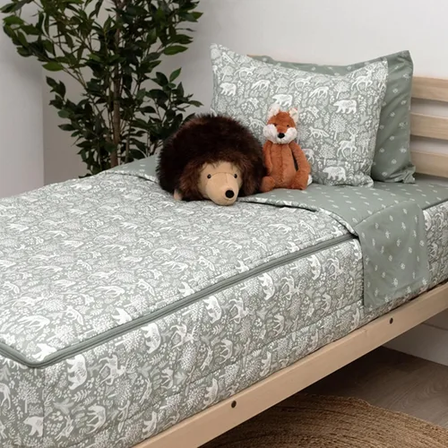 Miniatura 28 de Beddy's Flower Blossoms - Ropa de cama duradera con cremallera para niños - Cama en una bolsa - Sábanas y edredón florales rosas - Incluye funda