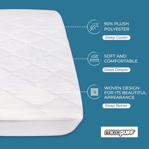 Miniatura 2 de Mastertex Micropuff Down Alternative - Protector de colchón, COMINHKPR86702, 1