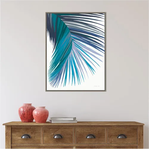 Miniatura 8 de Amanti Art Lienzo enmarcado para pared, 30 x 23 pulgadas, hoja de palma retro II Cool por Danhui Nai, lienzo enmarcado para pared, arte abstracto