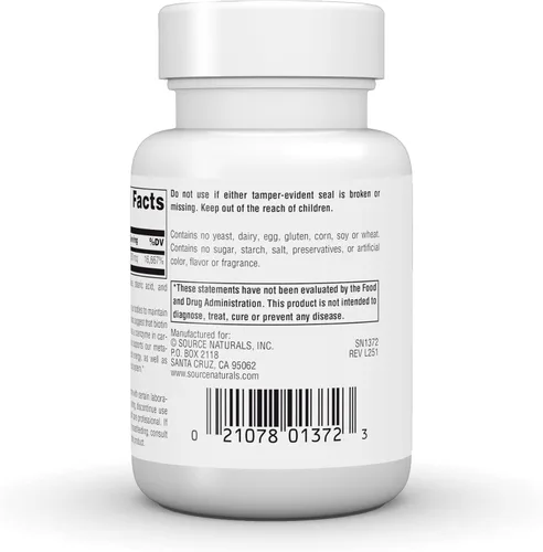 Miniatura 4 de Source Naturals Biotina, Soporte para el cabello, la piel y las uñas* - 5,000 MCG • 60 Tabletas