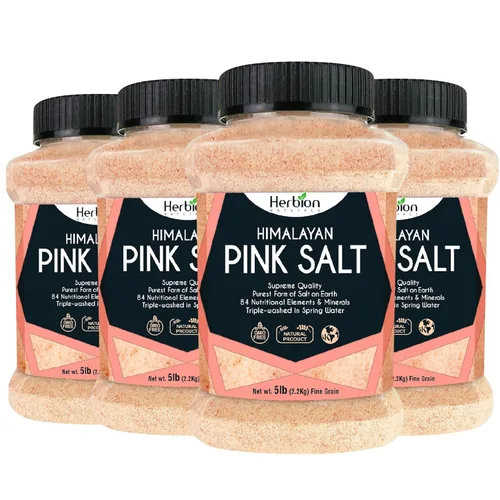 Miniatura 11 de HERBION Naturals - Sal rosa del Himalaya de grano fino en frasco, sin OMG, calidad suprema sin químicos, vegana, certificada Kosher, sal pura