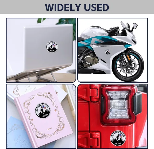 Miniatura 6 de Emblema de coche con patrón de hombre salvaje, 4 x 4 calcomanías de emblema automotriz, emblemas de coche redondos de 3D en metal, compatible
