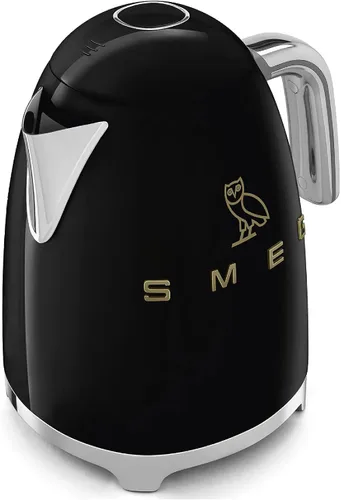 Miniatura 2 de Smeg x OVO - Hervidor eléctrico de 1.7 L, hervidor de té eléctrico OVO Collection Smeg de 7 tazas estilo retro de los años 50 (negro)