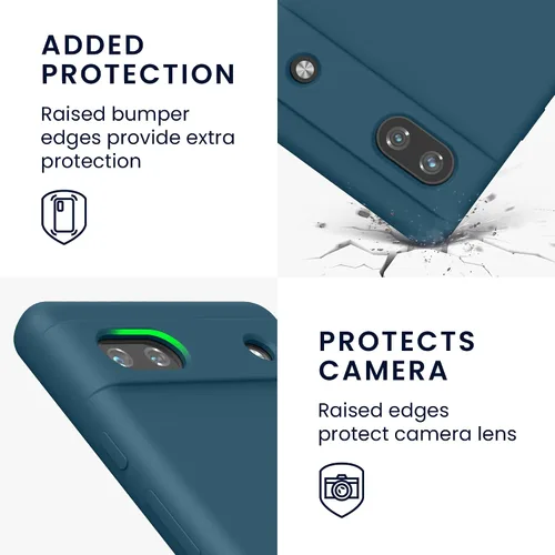 Miniatura 167 de kwmobile Funda Compatible con Google Pixel 6 Pro - Funda de teléfono de silicona TPU con acabado suave - Azul Arrecife