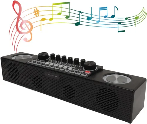 Miniatura 4 de Máquina de karaoke, altavoz inalámbrico de ajuste digital para máquina de karaoke con micrófono para fiesta en casa