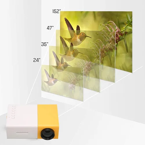 Miniatura 5 de Mini proyector portátil HD 1080P para películas y juegos, compacto y ligero, USB y conectividad, ideal para viajes, campamento y entretenimiento