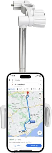 Miniatura 7 de Soporte para teléfono para espejo retrovisor de automóvil, multifuncional, antivibración, rotación de 360°, soporte de navegación retráctil