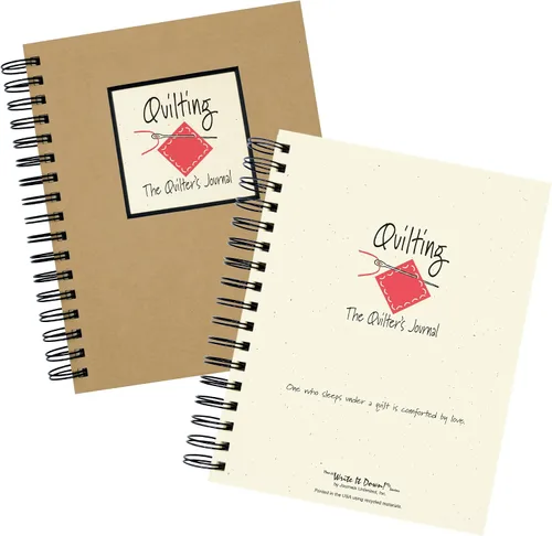 Miniatura 2 de Write it Down Series by Journals Unlimited, Guided Journal, Quilting, The Quilters Journal, tamaño completo 7.5 x 9 pulgadas, tapa dura de Kraft