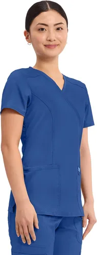 Miniatura 4 de Workwear Revolution WW610 - Ropa quirúrgica con estilo cruzado falso para mujer, elástica, suave y de fácil cuidado