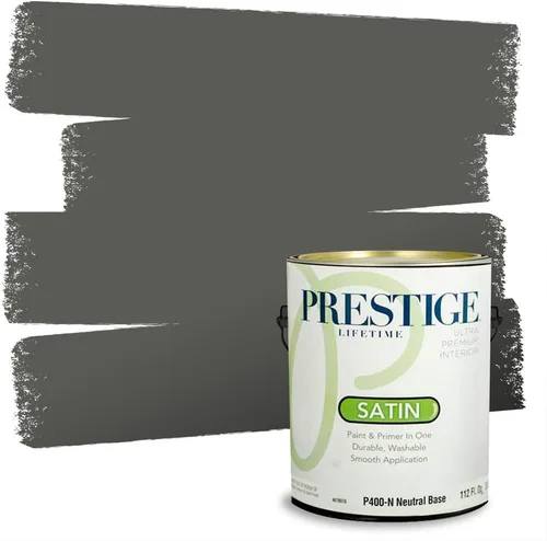 Miniatura 155 de PRESTIGE Paints - Pintura interior e imprimación en uno, 1 galón, cáscara de huevo, pimienta envejecida