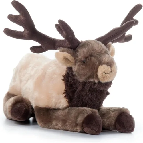 Miniatura 3 de The Petting Zoo Peluche de alce, regalos para niños, animales salvajes del zoológico Onez, juguete de peluche de alce de 12 pulgadas