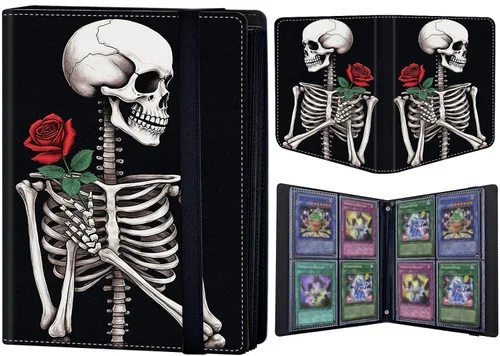 Miniatura 14 de Carpeta de tarjetas coleccionables de 4 bolsillos para 320 tarjetas, libro con banda elástica que se adapta a la mayoría de tarjetas