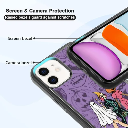Miniatura 2 de Funda de teléfono de Halloween para mujer, diseño de fantasma, para iPhone 11, TPU a prueba de golpes, funda protectora para iPhone, globo ocular