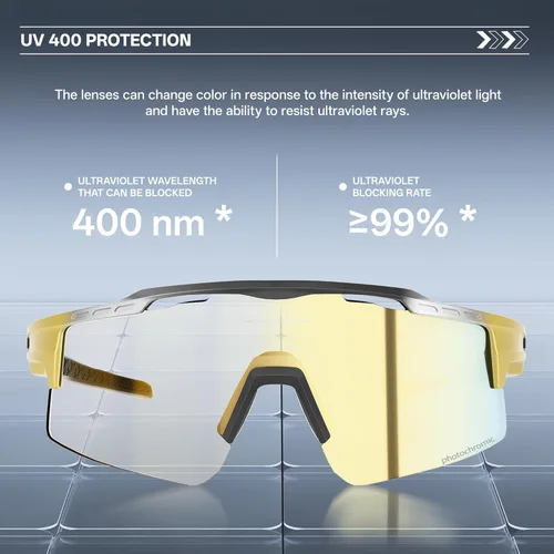 Miniatura 7 de KAPVOE Gafas de sol de ciclismo fotocromáticas para bicicleta de montaña, transparentes, MTB en bicicleta, equitación, béisbol, correr, golf