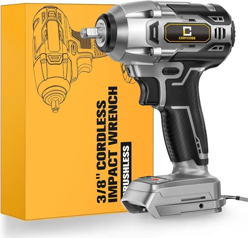 Miniatura 10 de Llave de impacto inalámbrica de 1/2 pulgada compatible con batería Dewalt, 1000 pie-libras (1360 N.m) pistola de impacto eléctrica sin escobillas