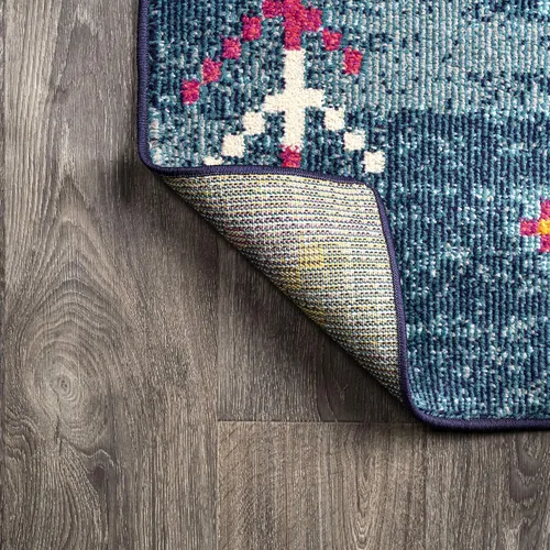 Miniatura 6 de Eyely HOM105A-28 - Alfombra marroquí Hype Tribal Love geométrica para interiores, bohemia; país y floral; suroeste, dormitorio, cocina, sala