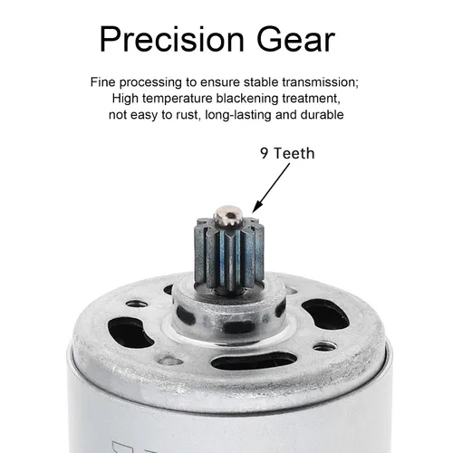 Miniatura 4 de RS550 9Teeth DC Motor con caja de cambios 0.311 in 14.4V 25000RPM Micro Motor Herramienta de precisión para DIY Sierra eléctrica Proyectos Hobbies