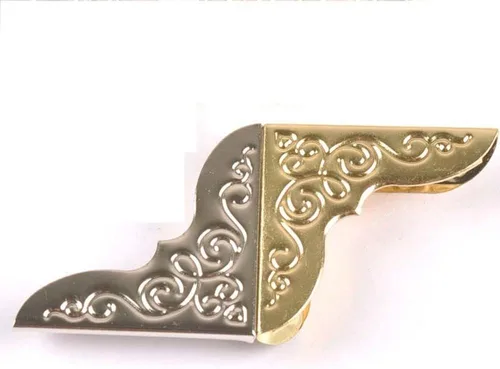Miniatura 6 de 40pcs Práctico Metal Bronce Libro Esquina Protectores Artesanía Cuaderno Marco de Fotos Álbumes Scrapbooking (Plata)
