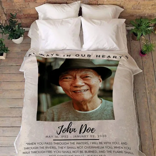 Miniatura 5 de Manta personalizada con foto de condolencias en memoria de un ser querido, regalo de recuerdo para la abuela perdida, manta conmemorativa Manta