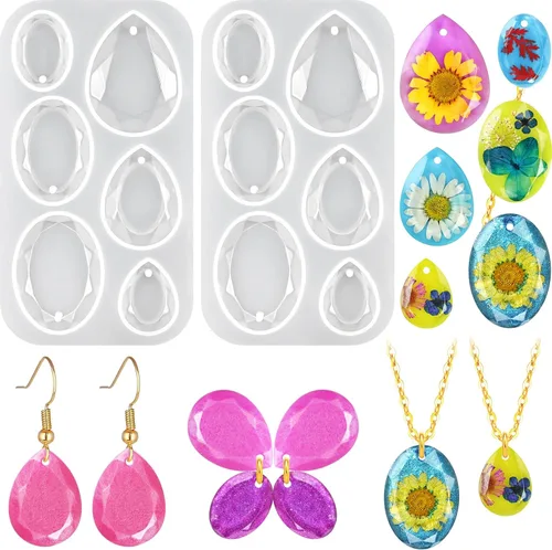 Miniatura 11 de Moldes de resina para frascos, moldes de tarro de corazón con tapa, molde de silicona de flor de rosa de amor para fundición de resina epoxi, caja