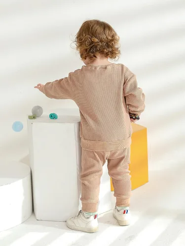 Miniatura 36 de Ropa de bebé niño niño manga larga con estampado de oso + pantalones deportivos
