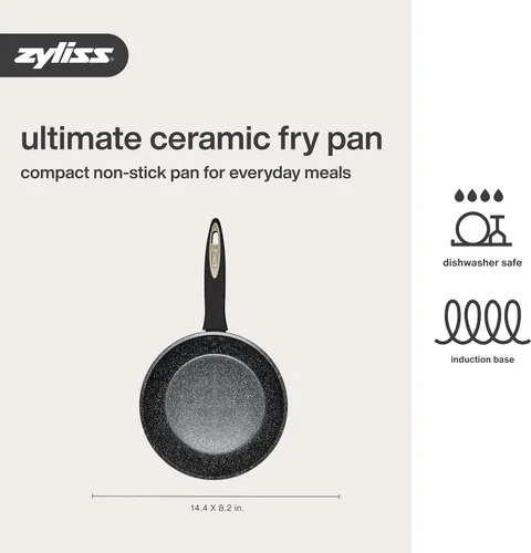 Miniatura 7 de Zyliss Ultimate Ceramic Cookware - Sartén antiadherente para una preparación saludable de comidas, de calentamiento rápido y fácil de limpiar