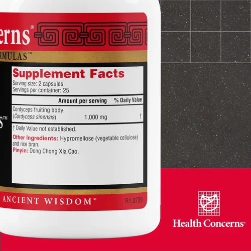 Miniatura 2 de Health Concerns Cordyceps PS – Suplemento de apoyo pulmonar y salud respiratoria – Cuerpo fructífero de hongos para la función inmunológica, salud