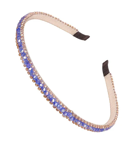 Miniatura 22 de YARN & INK Cintas para el cabello de mujer con perlas barrocas de terciopelo y lazo de strass, estilo retro vintage hecho a mano, elegante accesorio