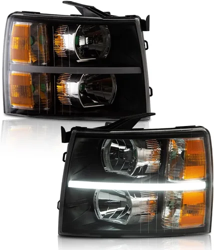 Miniatura 34 de G-PLUS Conjunto de faros, compatible con Chevy Silverado 2007 2008 2009 2010 2011 2012 2013 2014 Chevy Silverado parachoques faro, lente