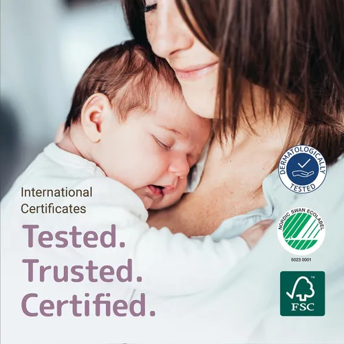 Miniatura 4 de Bambo Nature Pañales hipoalergénicos Dream Baby, pañales sostenibles con etiqueta ecológica de primera calidad, protección mejorada contra fugas