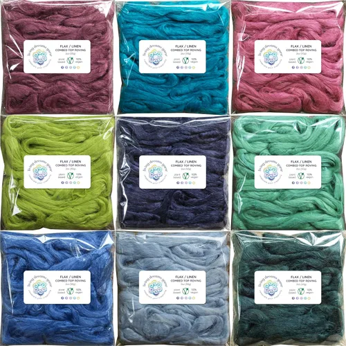 Miniatura 49 de Fibra de algodón para hilar, mezclar, fieltro y arte de fibra. Suave peinado vegano Top Roving. Merlot