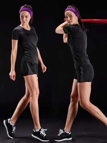 Miniatura 7 de NELEUS Paquete de 3 camisetas deportivas de compresión para mujer