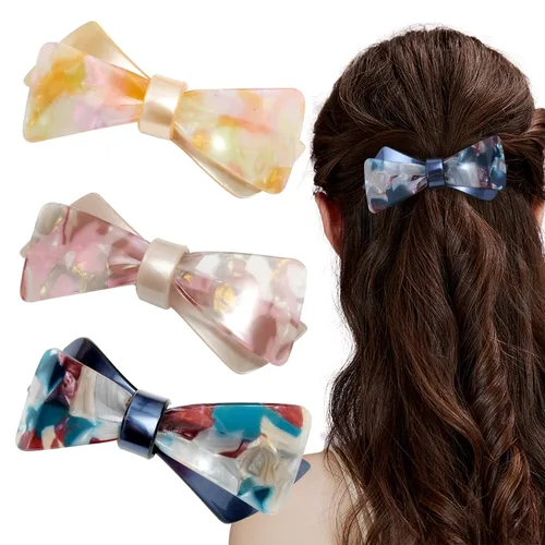 Miniatura 11 de Mistofu Pasadores de pelo de mariposa para cabello fino, pinzas de pelo medianas para niñas y mujeres, accesorios antideslizantes para el cabello
