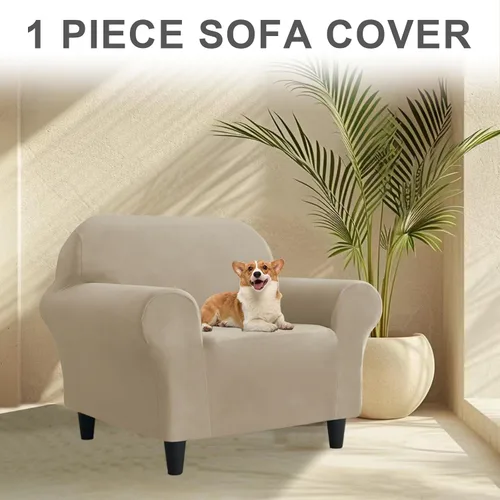 Miniatura 130 de Funda para Sofá de Terciopelo, Fundas Elásticas para Sofá para Funda Principal Separada/Respaldos y Cojines de Asiento, Funda para Sofá, para Fundas