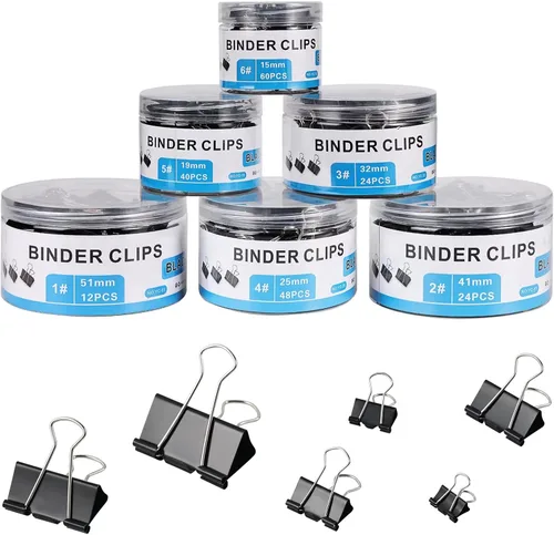 Miniatura 9 de Clips de carpeta pequeños al por mayor 864 PIEZAS - Mini clips de carpeta 15 mm, clip de papel de 5/8 pulgada, clip de papel de metal negro micro