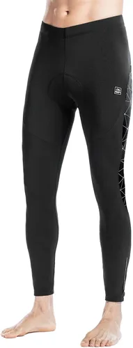 Miniatura 2 de Santic Mallas de ciclismo para hombre, pantalones acolchados, leggings de ciclo, pantalones de bicicleta reflectantes, para invierno, cálido, a