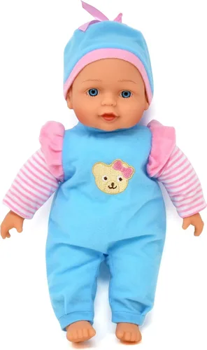 Miniatura 3 de Muñeca de bebé suave de 13 pulgadas con mochila transportadora rosa para llevar, bolsillo para maletín para accesorios y ropa
