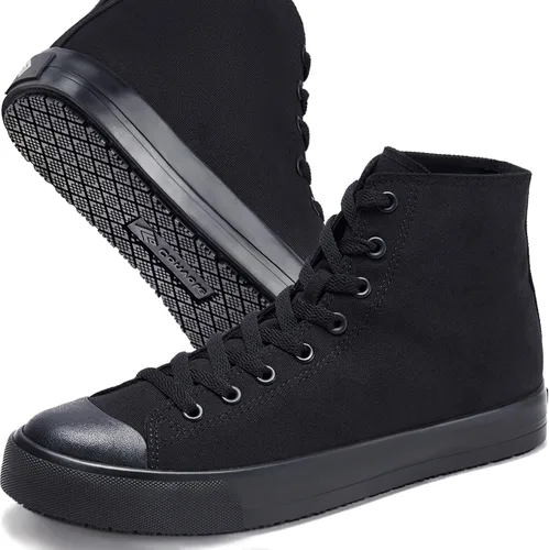 Zapatos de trabajo antideslizantes para hombres y mujeres, tenis unisex resistentes al aceite y al agua para fabricantes de servicios de alimentos,