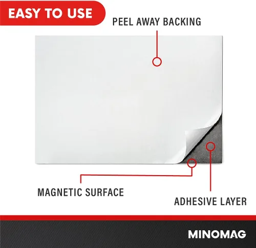 Miniatura 5 de Hojas adhesivas magnéticas de 4 x 6 pulgadas, paquete de 24 hojas magnéticas fuertes con respaldo adhesivo para imanes de fotos de refrigerador e