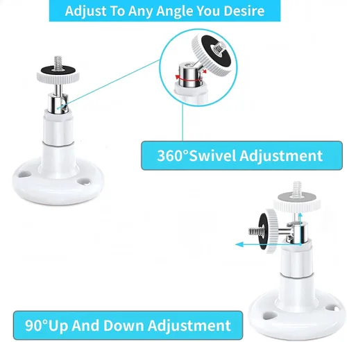 Miniatura 4 de Paquete de 2 Soportes de Pared de Seguridad Ajustables para Cámara Ring y Stick Up Cam con Batería, Soporte de Montaje Interior/Exterior para Arlo