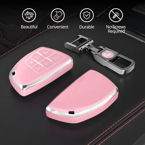 Miniatura 5 de Funda para llavero Chevy con llavero. Carcasa de TPU no requiere tornillos para la instalación. Compatible con Silverado Sierra Tahoe GMC Yukon