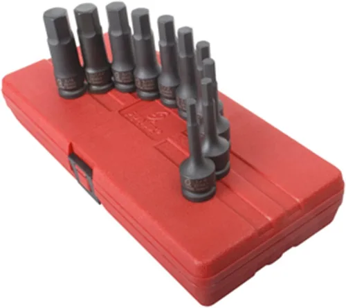 Miniatura 3 de Sunex Tools 2637, juego de desarmadores de impacto hexagonales Master de 1/2 pulgada, 20 piezas, SAE/métrico, 1/4 pulgada - 3/4 pulgada, 6 mm - 19