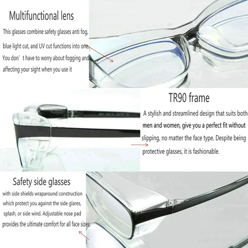 Miniatura 7 de willochra Gafas de seguridad con lectores 0~+400 para mujeres y hombres, gafas de lectura con luz azul de seguridad, gafas de protección ocular